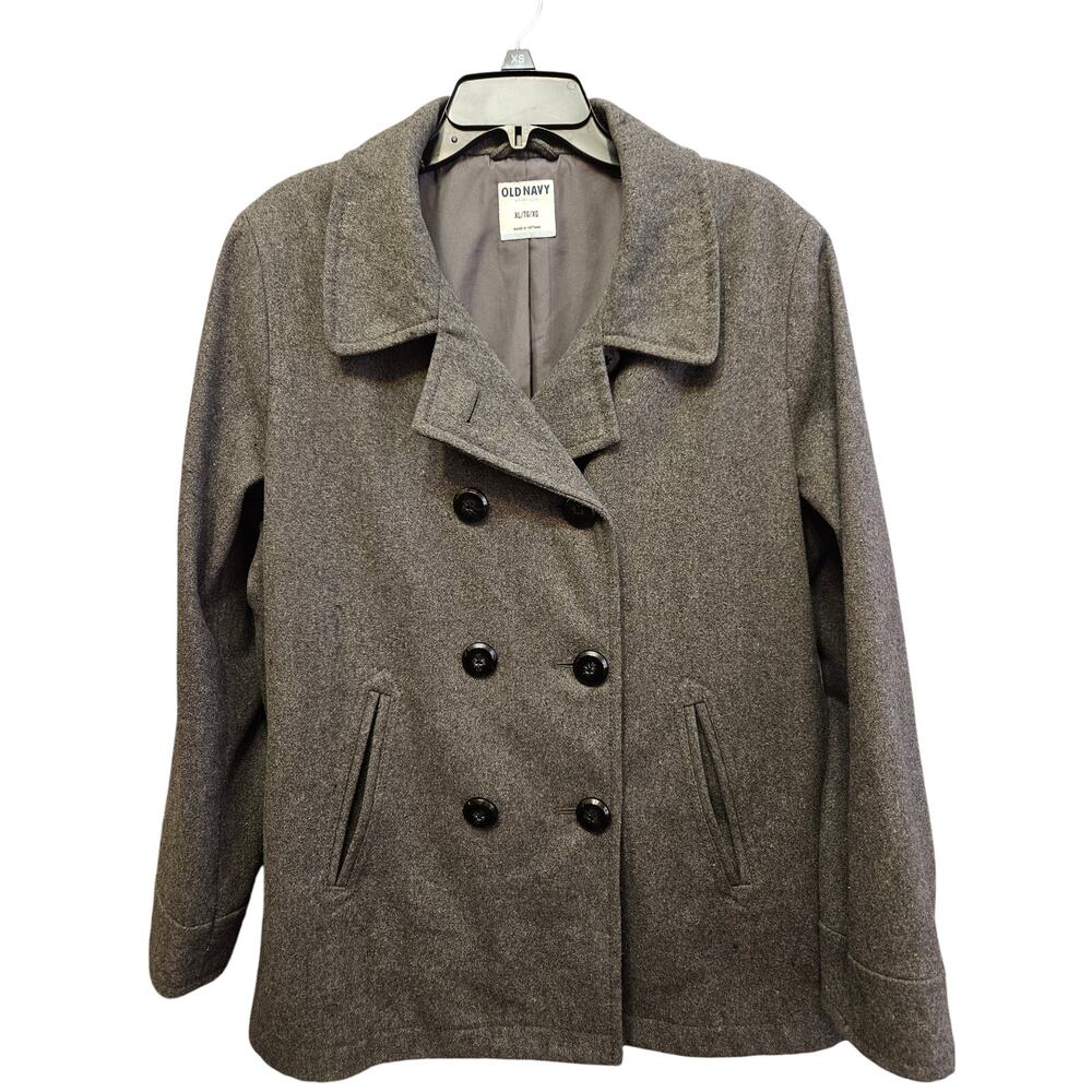 Old Navy gray wool blend winter overcoat Size XL